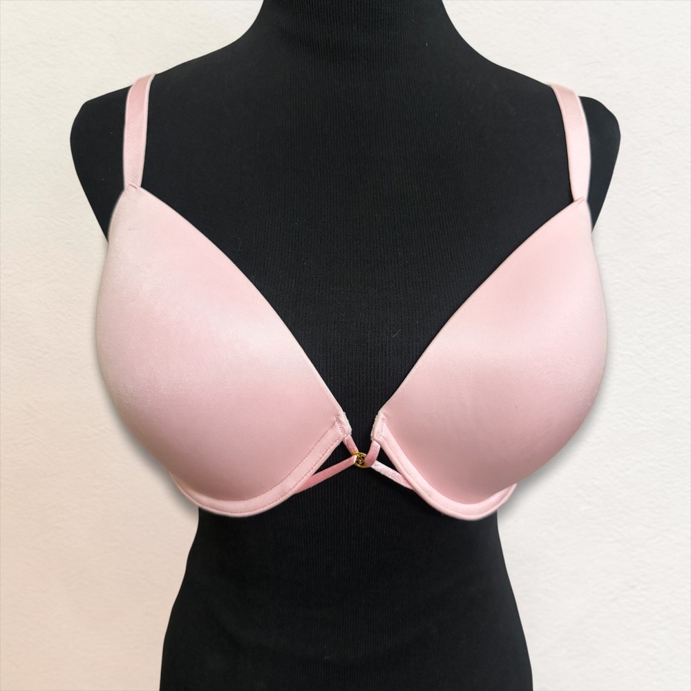 Victorias Secret Very Sexy Low Cut Demi Bra Pink 38D Underwire 12/24